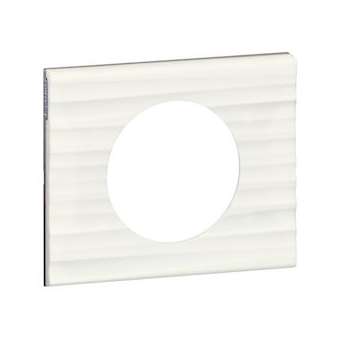 Plaque Céliane Matières 1 poste - finition Corian Cannelé|Legrand-LEG069011