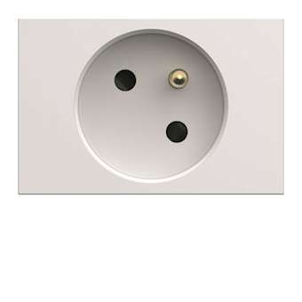 Prise de courant speciale goulotte gallery 2P+T 16A pure|Hager-HAGWXF421B