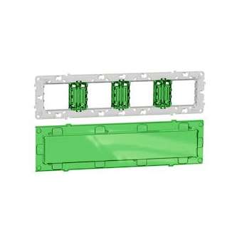 Unica - support de fixation 10 mod / 4 postes + protection de chantier - zamac|Schneider Electric-SCHNU7008C