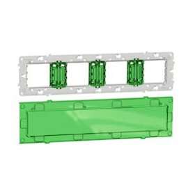 Unica - support de fixation 10 mod / 4 postes + protection de chantier - zamac|Schneider Electric-SCHNU7008C