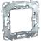 Unica - support de fixation - sans griffe - 1 poste 2 modules entraxe 71mm