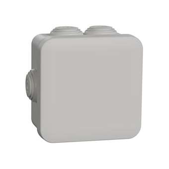 Mureva Box - boîte dérivation 960DEG gris -ent 7x4/20 -int 80x80x45 ext 89x89x51|Schneider Electric-SCHENN05264