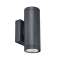 AXO LED-Appl. Mur Ext. IP55 IK07, graphite, LED intég. 2x10W 50DEG 3000K 2x750lm