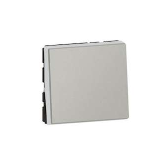 Poussoir ou poussoir inverseur Mosaic Easy-Led 6A 250V~ 2 modules - alu|Legrand-LEG079240L