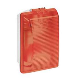 Hublot rectangulaire étanche Plexo avec diffuseur rouge pour lampe E27|Legrand-LEG062402