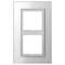 Cadre 2 postes / LS PLUS Verre Blanc