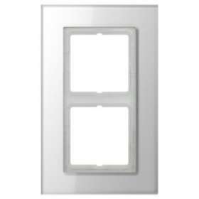 Cadre 2 postes / LS PLUS Verre Blanc|Jung france-IUNLSP982GLWW