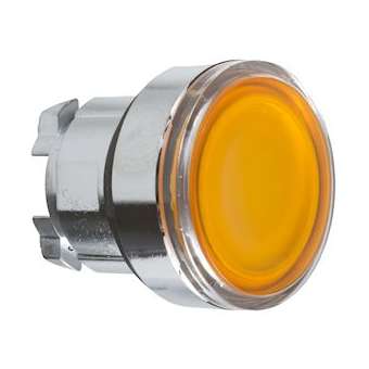 Harmony XB4 - tête bouton poussoir lumineux DEL - D22 - orange|Schneider Electric-SCHZB4BW353