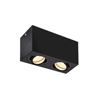 TRILEDO Double, plafonnier en saillie, noir, QPAR51 10W max.|SLV-DC51002005