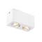 TRILEDO Double, plafonnier en saillie, blanc, QPAR51 10W max.