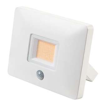 FLOM MAXI projecteur mural ou sol blanc LED 42W 3000K détecteur classe I IP65|Sg lighting-NOL630051