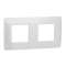 Unica Studio - plaque de finition - Blanc - 2 postes