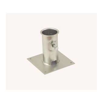 Plaque de base acier, pour grenier et terrasse, pour mât maxi D 50mm - Zinc ble|Erard-EAD800842