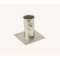 Plaque de base acier, pour grenier et terrasse, pour mât maxi D 50mm - Zinc ble
