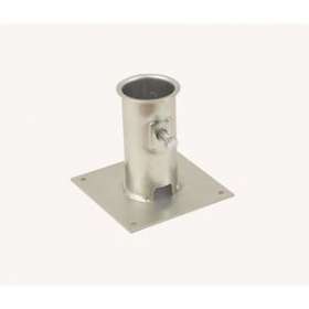 Plaque de base acier, pour grenier et terrasse, pour mât maxi D 50mm - Zinc ble|Erard-EAD800842