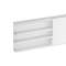 Moulure Optima TM 80x22 3 compartiments blanche