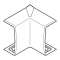 Angle intérieur Variasouple +ou-7DEG pour moulure Keva 75mmx20mm -PVC Blanc Arti