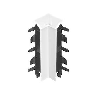 Angle intérieur variable +ou-10DEG pour plinthe Keva 80mmx20mm - PVC Blanc Artic|Planet wattohm-PLW11742