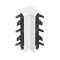 Angle intérieur variable +ou-10DEG pour plinthe Keva 80mmx20mm - PVC Blanc Artic