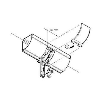 Dérivation vers moulure 22x12mm, 32x12mm, 32x15mm-Pour corniche Keva 30x30mm-PVC|Planet wattohm-PLW11633