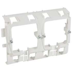 Support Mosaic 4 modules pour pose sur plinthe DLP 80x20mm ou 120x20mm - blanc|Legrand-LEG031693