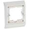 Cadre Mosaic 2 modules pose sur plinthe DLPlus 80x20mm ou 120x20mm - blanc