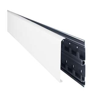 Plinthe Keva 125x20mm - Fond+couvercle - 2 compartiments-Longueur 2m-Blanc Artic|Planet wattohm-PLW11780