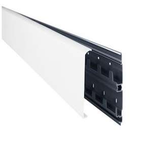 Plinthe Keva 125x20mm - Fond+couvercle - 2 compartiments-Longueur 2m-Blanc Artic|Planet wattohm-PLW11780