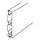 Plinthe Keva 125x20mm -Fond+couvercle+joint de sol- 2 compartiments-Longueur 2m