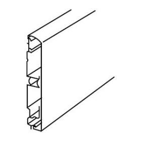 Plinthe Keva 125x20mm -Fond+couvercle+joint de sol- 2 compartiments-Longueur 2m|Planet wattohm-PLW11781