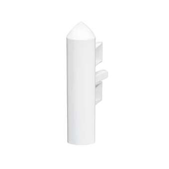 Embout droit ou gauche - Pour plinthe Keva 125mmx20mm - PVC Blanc Artic|Planet wattohm-PLW11089