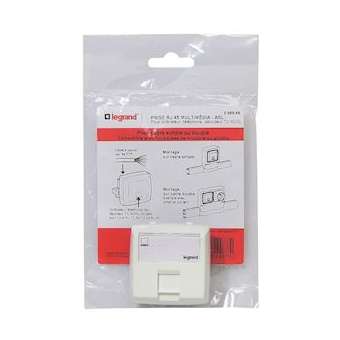 Prise RJ45 multimédia pour moulure Appareillage Saillie - Blanc|Legrand-LEG098989