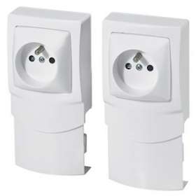 Lot de 2 cadres saillie avec prise de courant pour moulures 16mm - blanc|Legrand-LEG200894