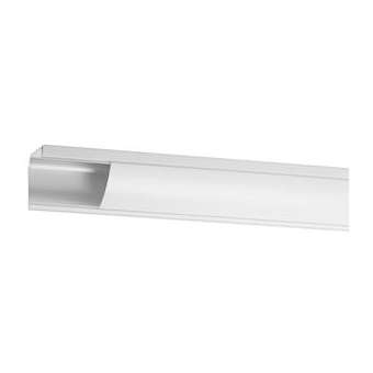 Corniche Keva 80mmx80mm-Fond+couvercle-1 compartiment-Longueur 2,40m-Blanc Artic|Planet wattohm-PLW12237