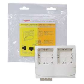 Cadre double pour appareillage saillie pour moulures hauteur 12,5mm|Legrand-LEG098189
