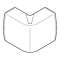 Angle extérieur Variasouple +ou-7DEG pour moulure Keva 22mmx12mm -PVC Brun
