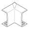 Angle intérieur Variasouple +ou-7DEG pour moulure Keva 22mmx12mm - PVC Brun