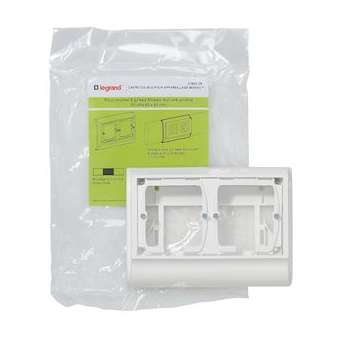Cadre double pour appareillage Mosaic - pour plinthe 80x20mm|Legrand-LEG098229