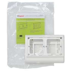 Cadre double pour appareillage Mosaic - pour plinthe 80x20mm|Legrand-LEG098229