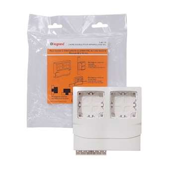 Cadre double pour appareillage apparent - pour moulures 16mm|Legrand-LEG098179