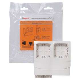 Cadre double pour appareillage apparent - pour moulures 16mm|Legrand-LEG098179