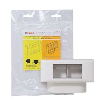 Cadre double pour appareillage Mosaic - pour moulures 12,5mm|Legrand-LEG098187