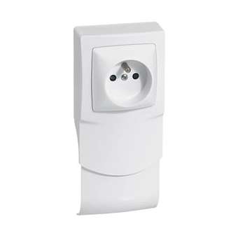 Cadre Appareillage saillie 1 poste avec prise de courant pour plinthe|Legrand-LEG298921