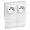 Cadre Appareillage saillie 2 postes avec 2 prises de courant pour plinthe|Legrand-LEG298923