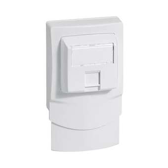 Cadre saillie 1 poste avec prise RJ45 pour moulure 12,5mm|Legrand-LEG298906