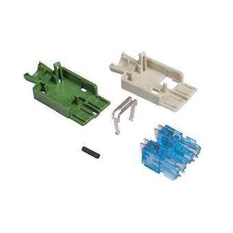 Kit coquille CBE 4P UTP, avec cliquet d'accrochage, vert/gris|Corning Pouyet-POUP39313AA