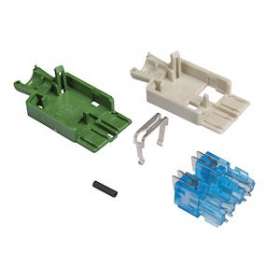 Kit coquille CBE 4P UTP, avec cliquet d'accrochage, vert/gris|Corning Pouyet-POUP39313AA