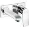 Mitigeur lavabo encastré mural, Bec court 165mm, bonde à écoulement libre chromé
