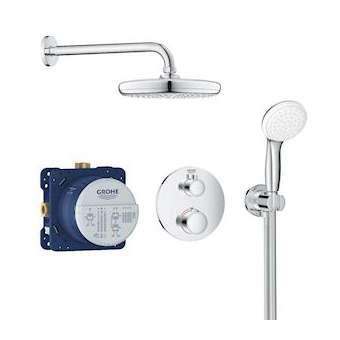 Set de douche avec Tempesta 210 Grohtherm Chromé|Grohe-GO234727000