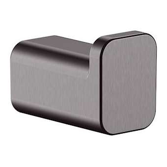 Crochet simple noir chromé brossé|Hansgrohe-HA341742340